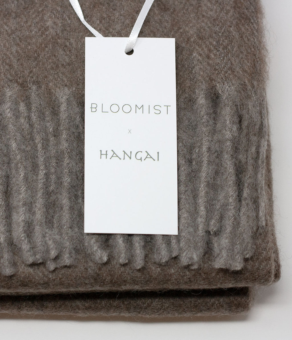 Bloomist Cappuccino Herringbone Woven Yak Down Throw | Heirloom Boulevard