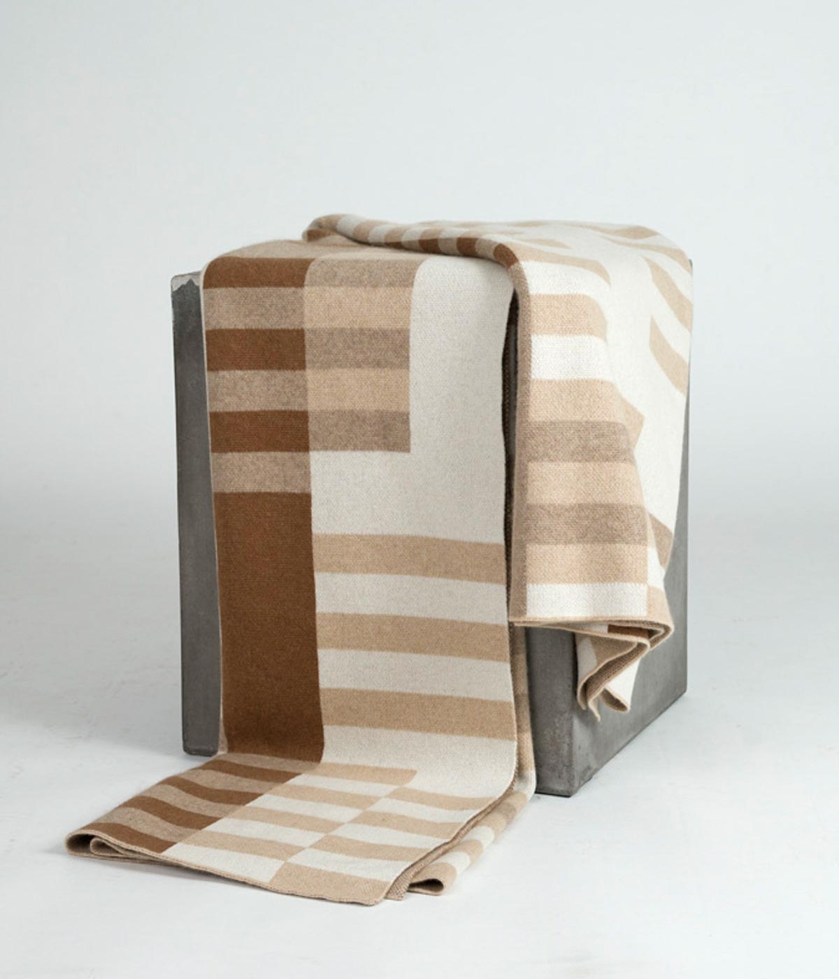 Bauhaus Cognac Knit Cashmere Throw | Heirloom Boulevard