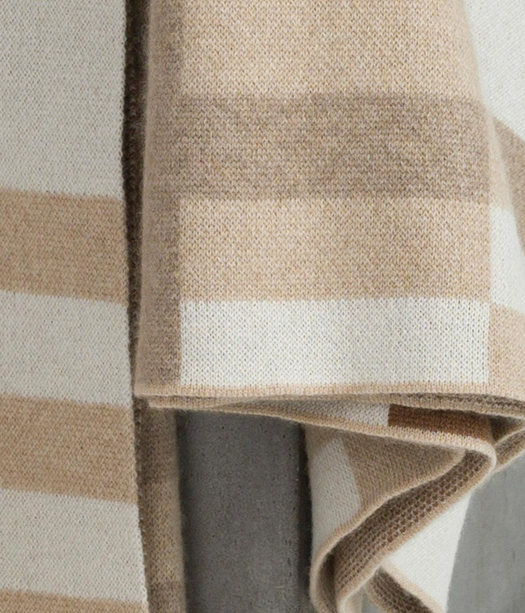 Bauhaus Cognac Knit Cashmere Throw | Heirloom Boulevard