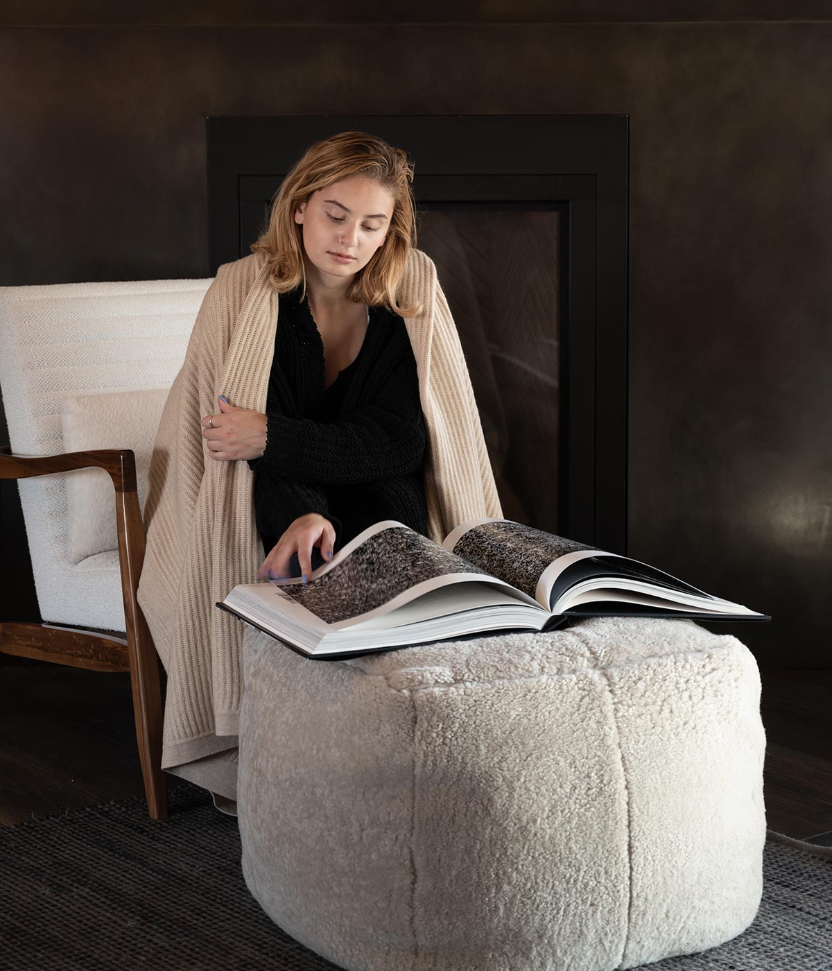 Fisherman's Knit Cashmere Throw | Heirloom Boulevard