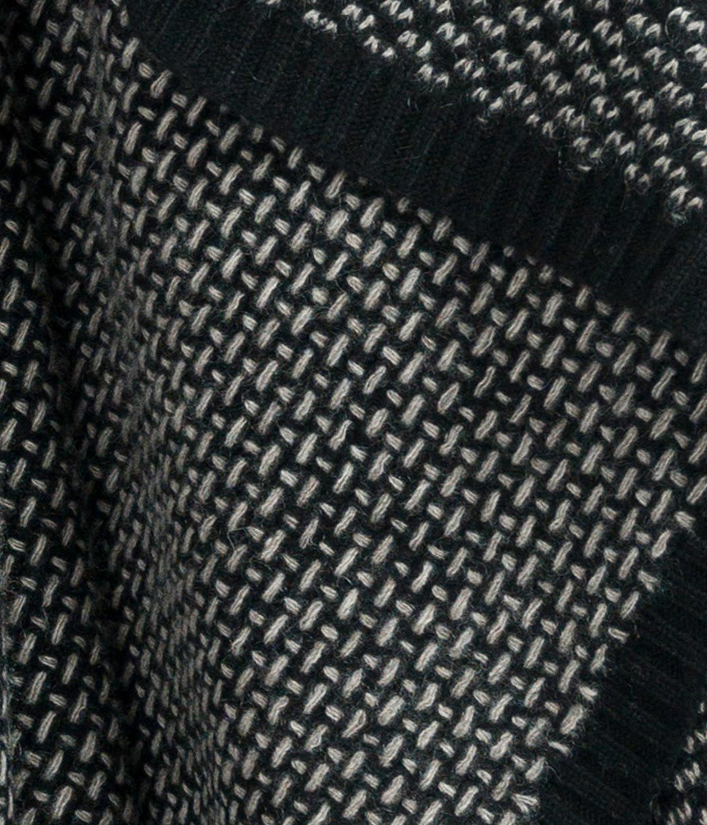 Platinum and Black Yak Down Taiga Throw | Heirloom Boulevard