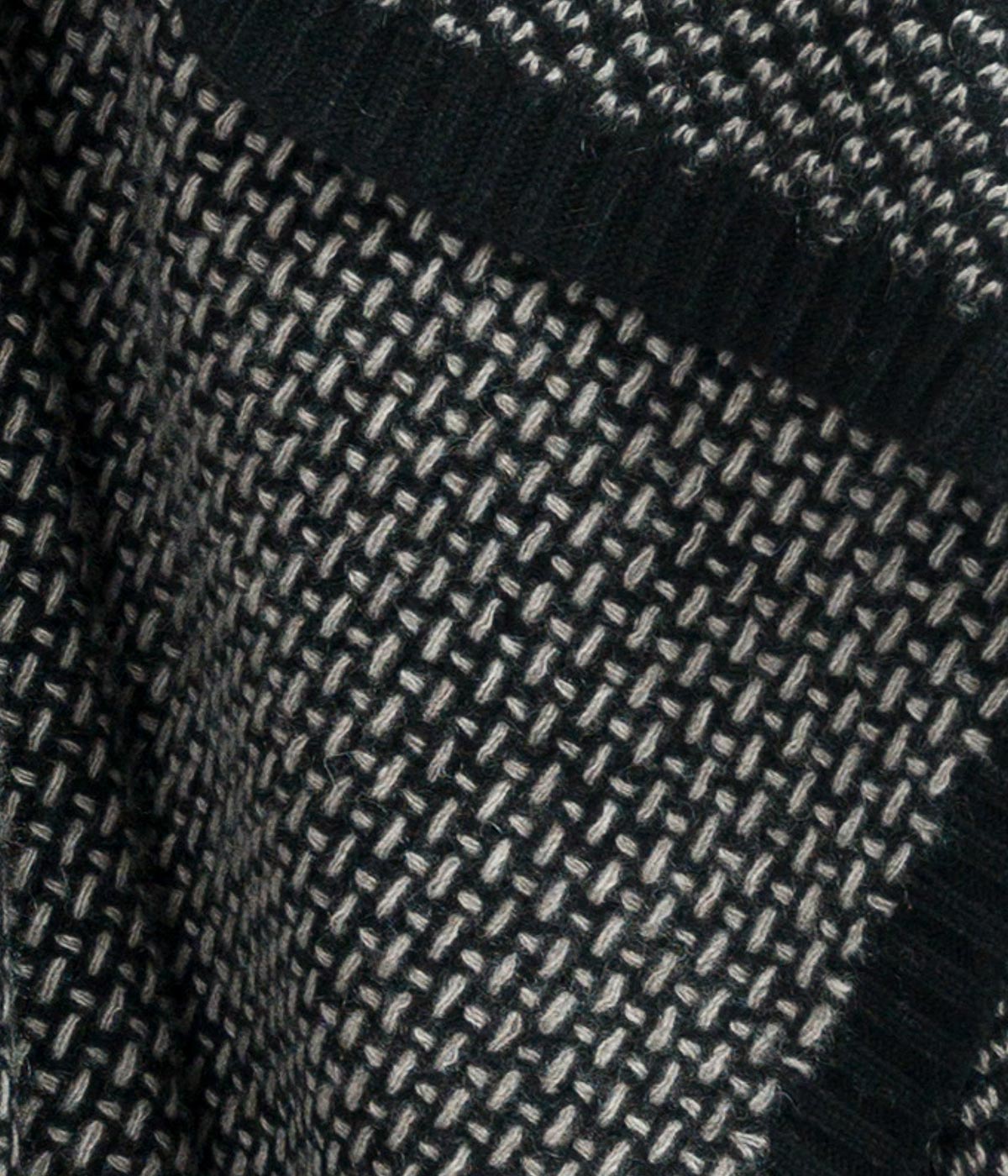Platinum and Black Yak Down Taiga Throw | Heirloom Boulevard