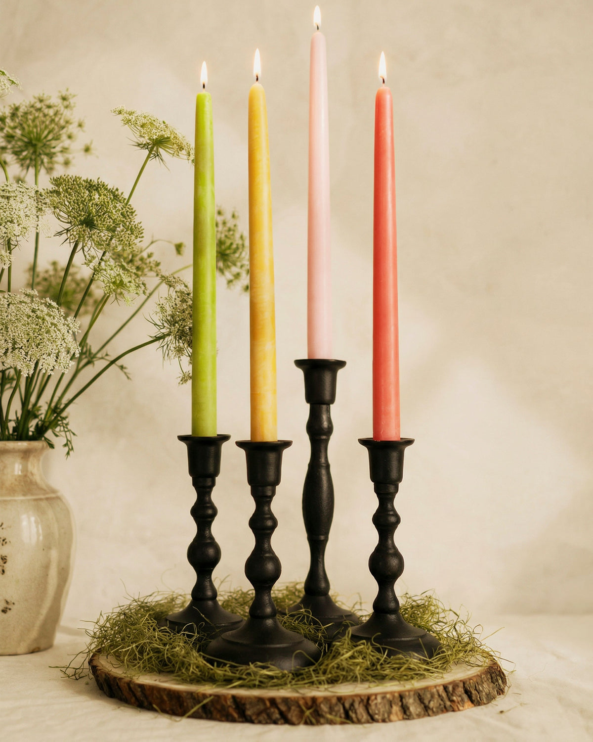 Hand-Dipped Beeswax Taper Candles - Bulk 4-Pair Bundle | Heirloom Boulevard