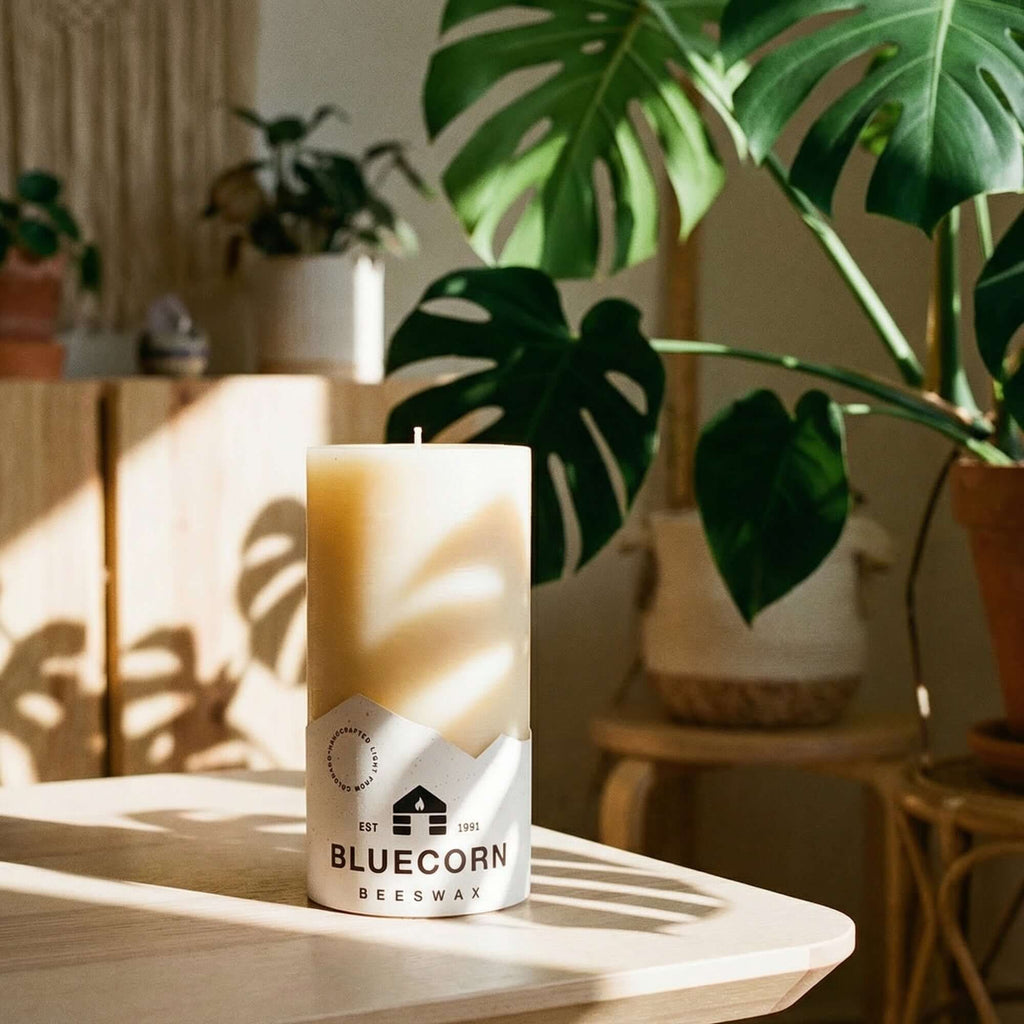 Ivory Pure Beeswax Pillar Candles | Heirloom Boulevard