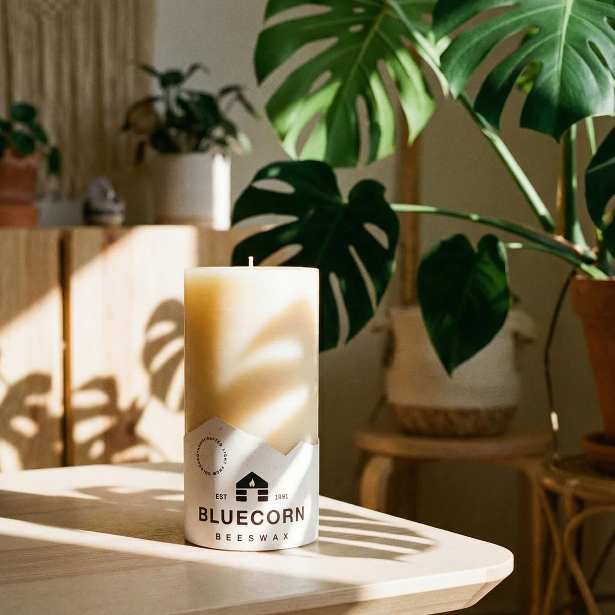 Ivory Pure Beeswax Pillar Candles | Heirloom Boulevard