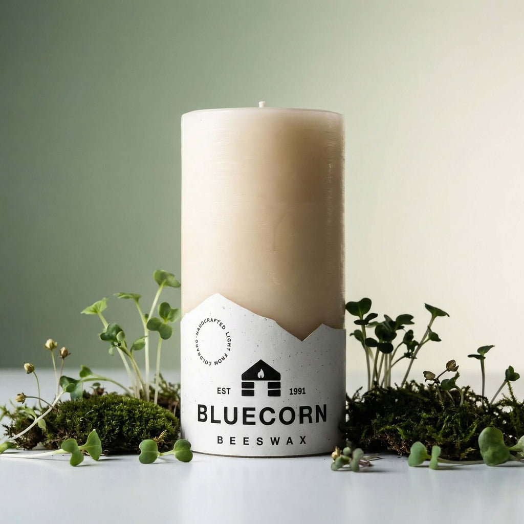 Ivory Pure Beeswax Pillar Candles | Heirloom Boulevard