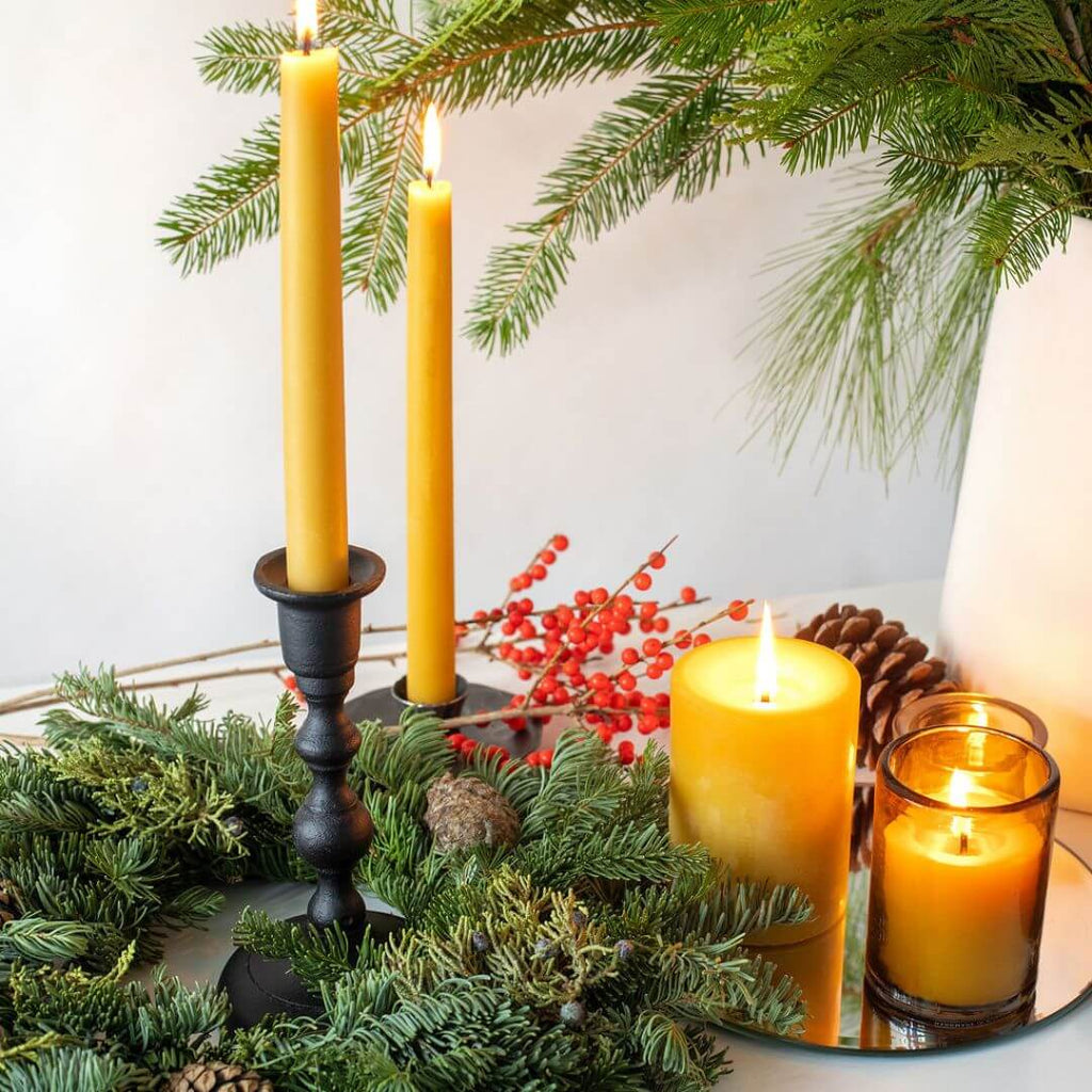 Hand-Dipped Beeswax Taper Candles - Bulk 4-Pair Bundle | Heirloom Boulevard