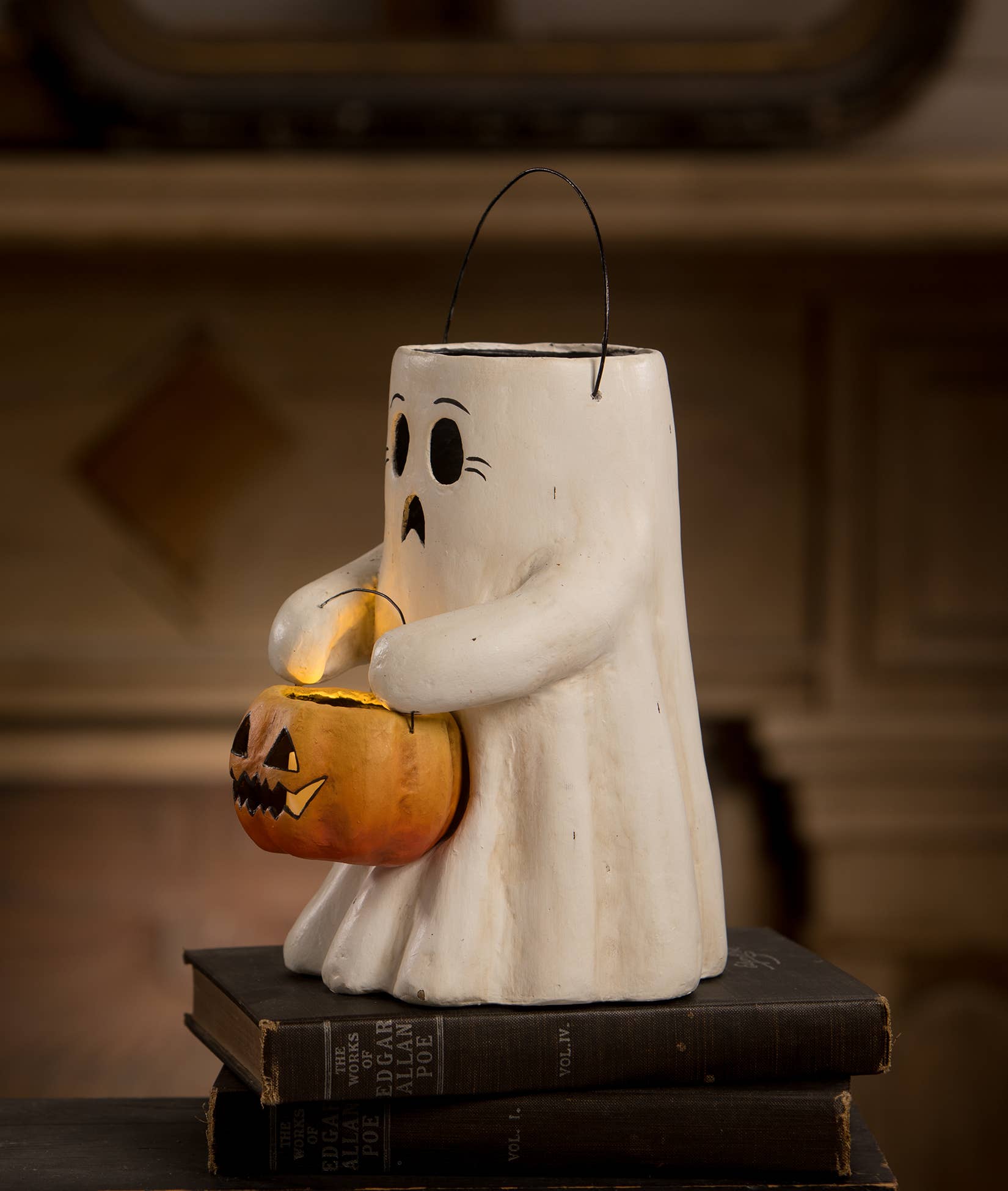 Scaredy Boo With Pumpkin Bucket Paper Mache Quirks! | Heirloom Boulevard