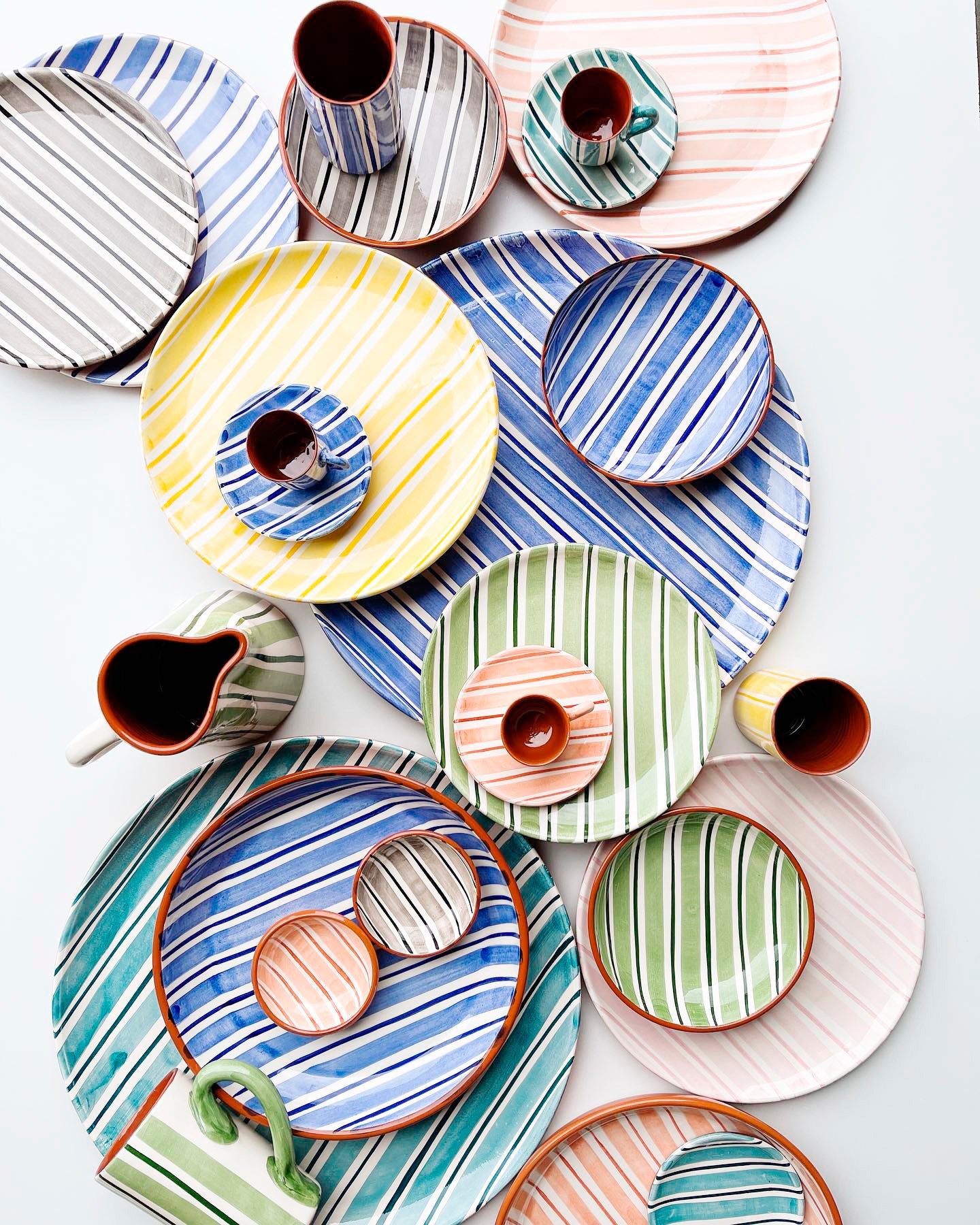 Casa Cubista Cabana Plates and Bowls - Pink atacama home | Heirloom Boulevard