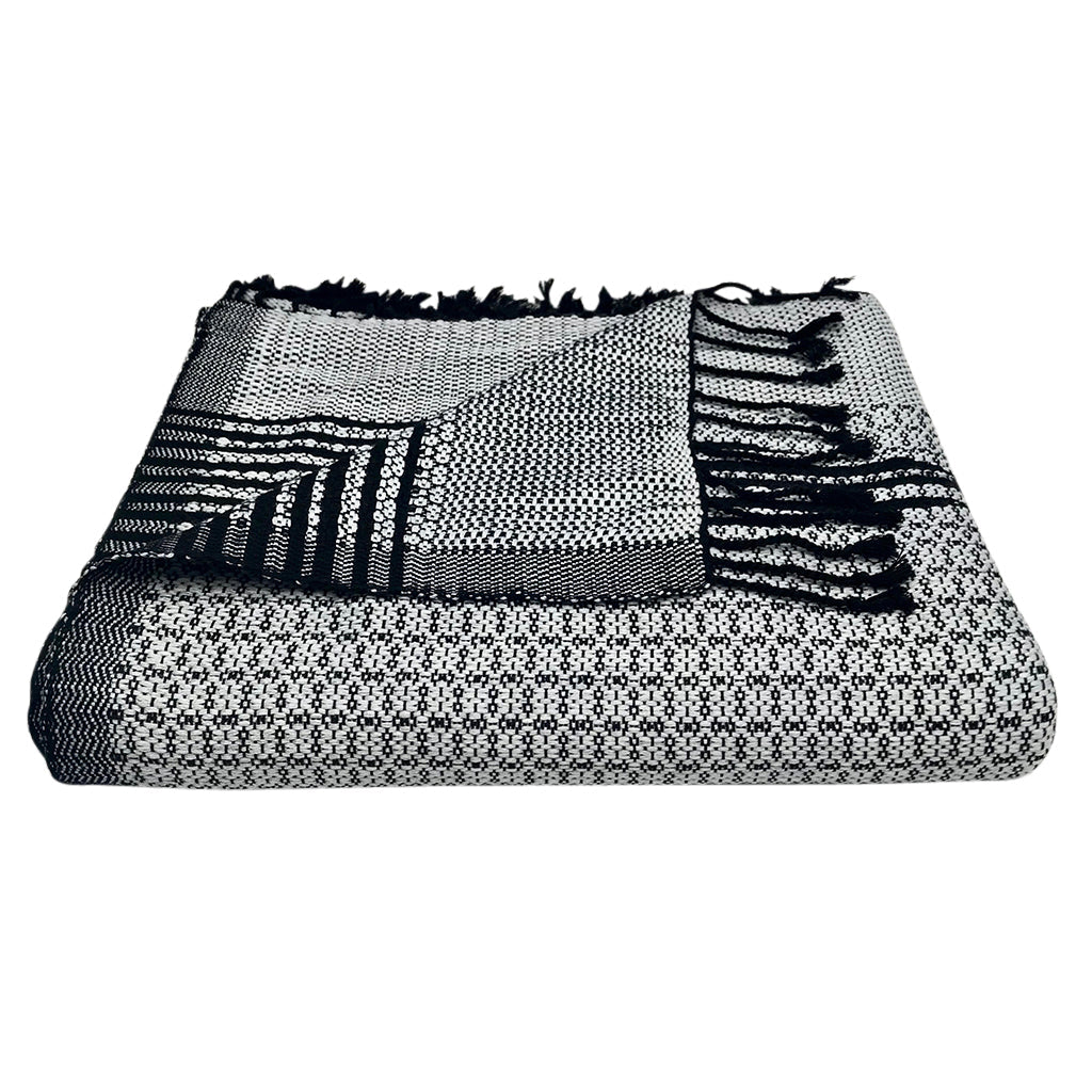 Cambodian Handloom Tapestry Throw SLATE + SALT | Heirloom Boulevard