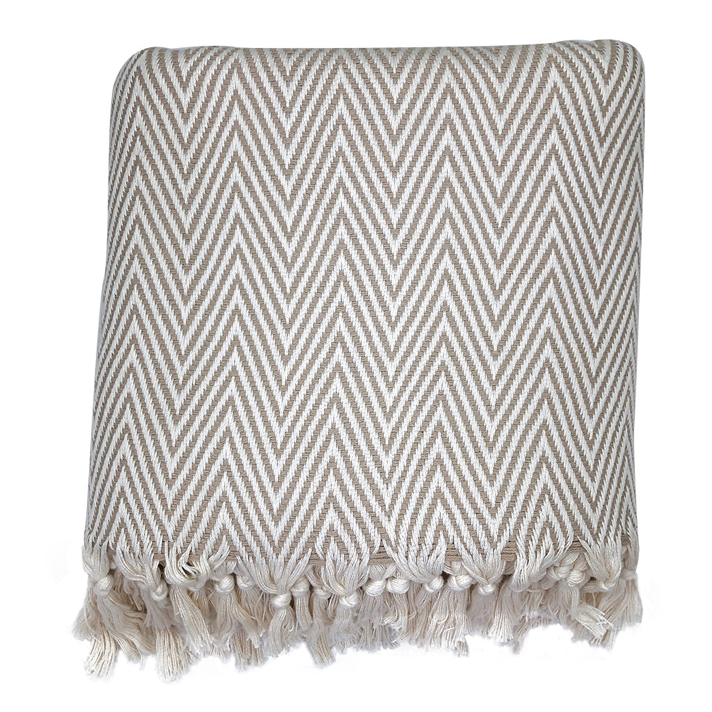 Chunky Chevron Turkish Throw SLATE + SALT | Heirloom Boulevard