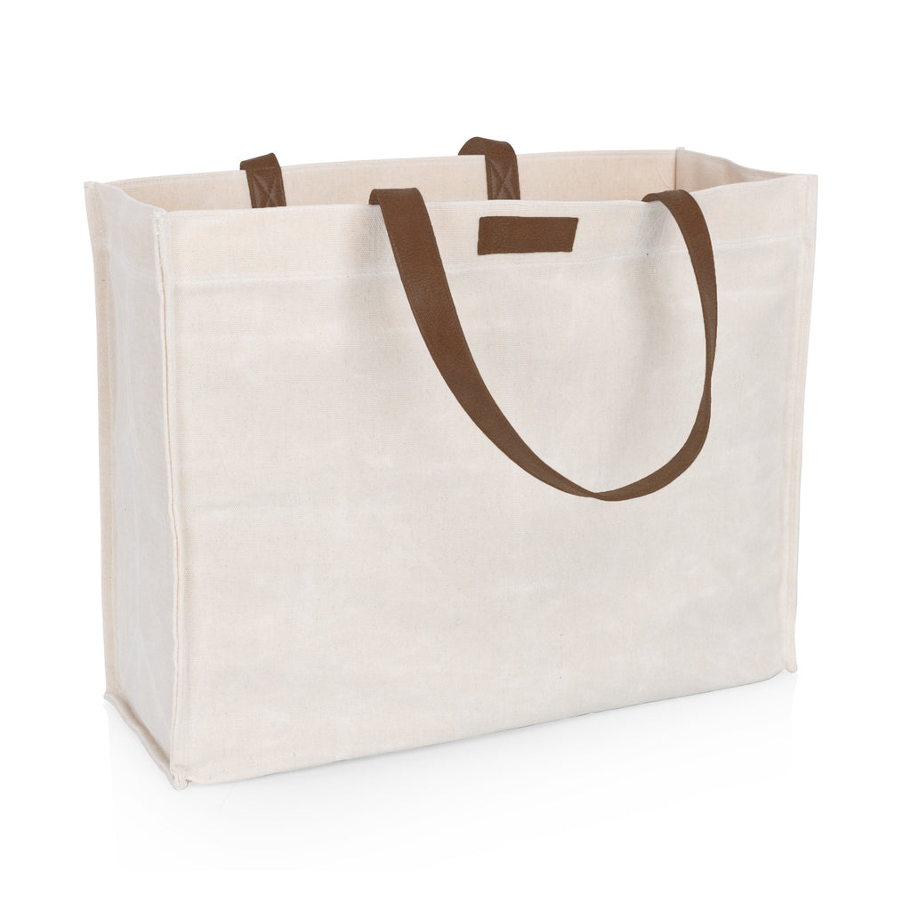 Legacy Market Waxed Canvas Tote with Leatherette Handles