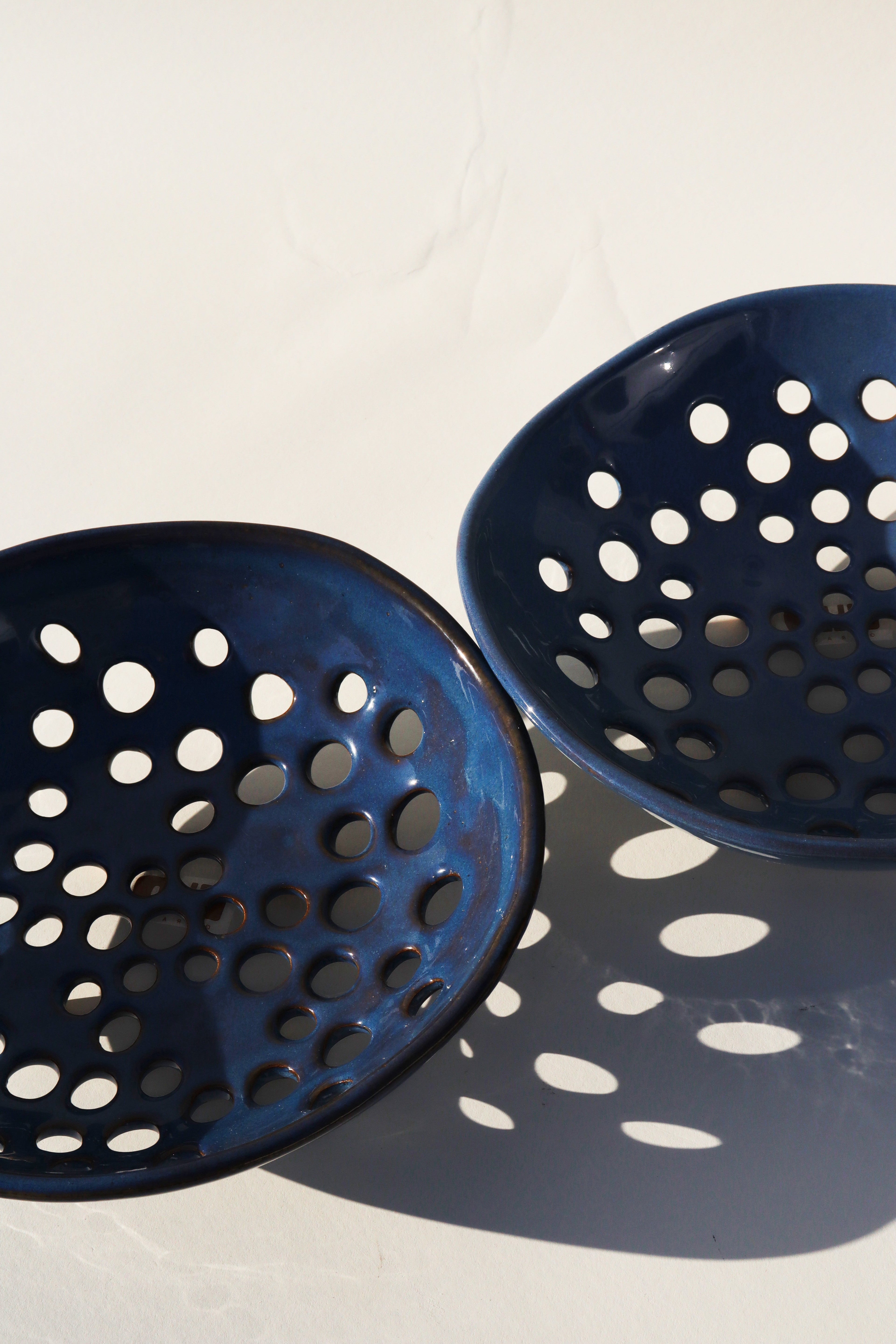 Glazed Garage Ceramics Newland Colander | Deep Sea | Heirloom Boulevard