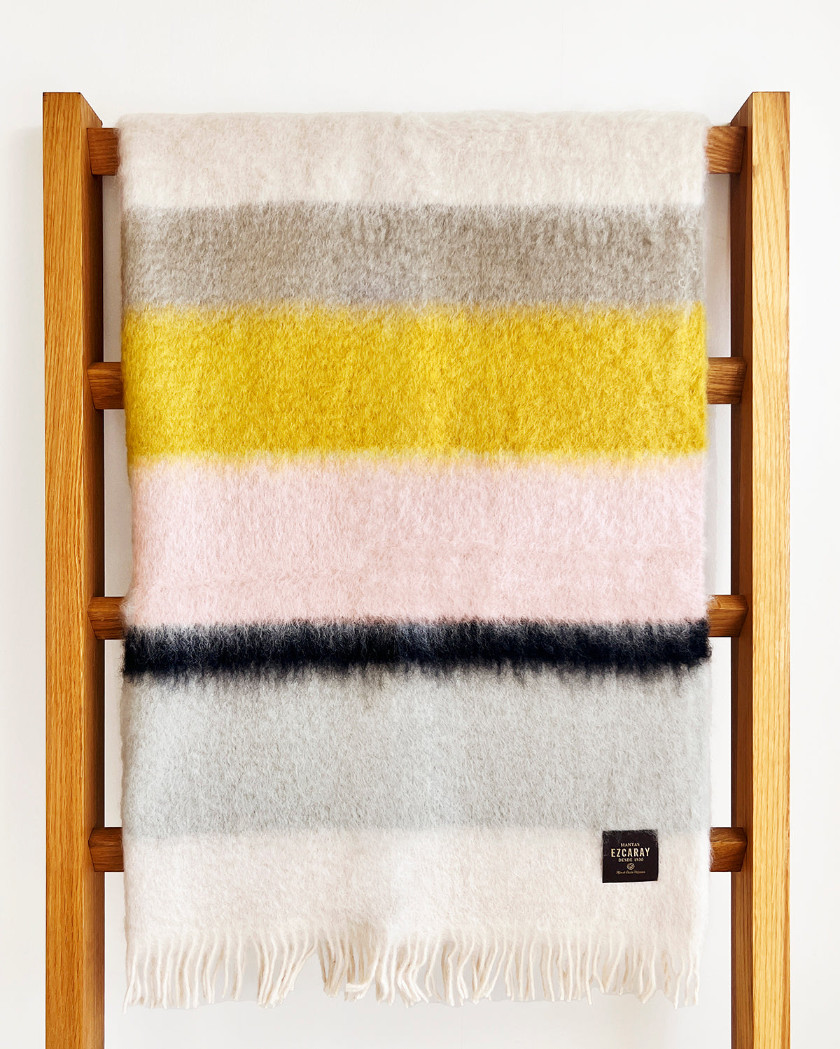 Mantas Ezcaray Color Block Mohair Blanket Throw atacama home | Heirloom Boulevard