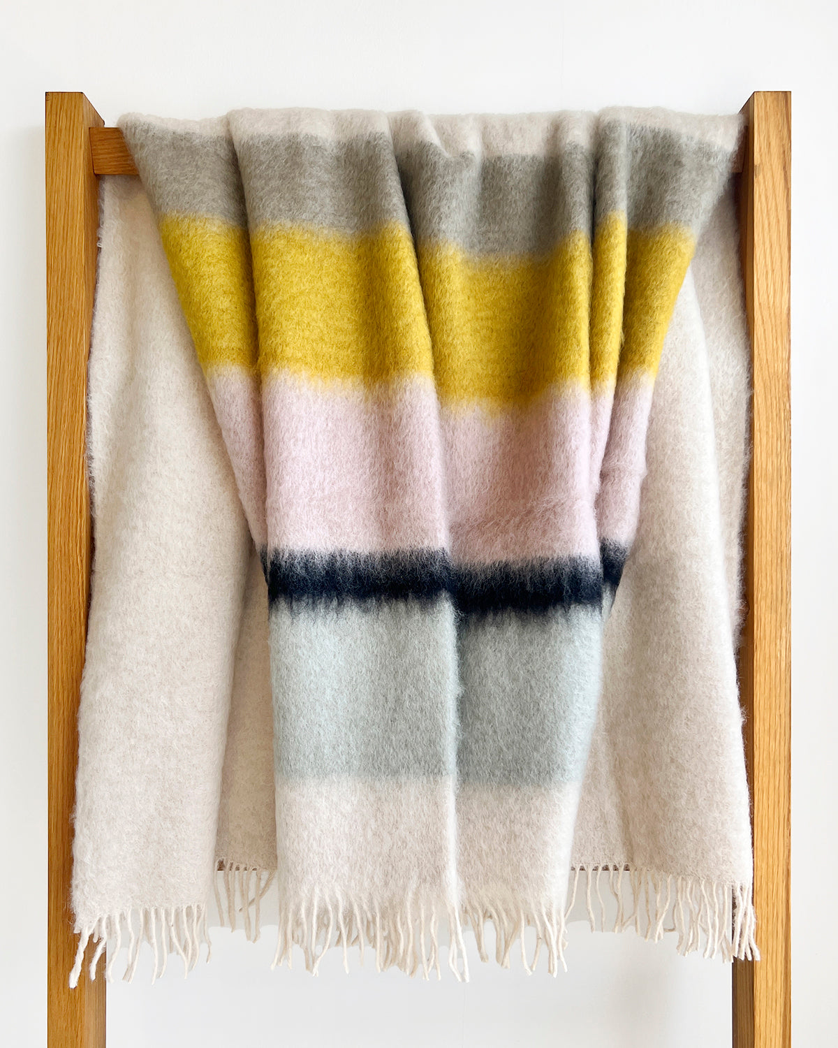 Mantas Ezcaray Color Block Mohair Blanket Throw atacama home | Heirloom Boulevard