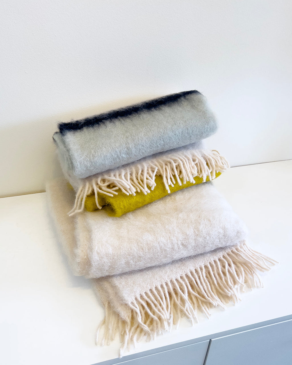 Mantas Ezcaray Color Block Mohair Blanket Throw atacama home | Heirloom Boulevard