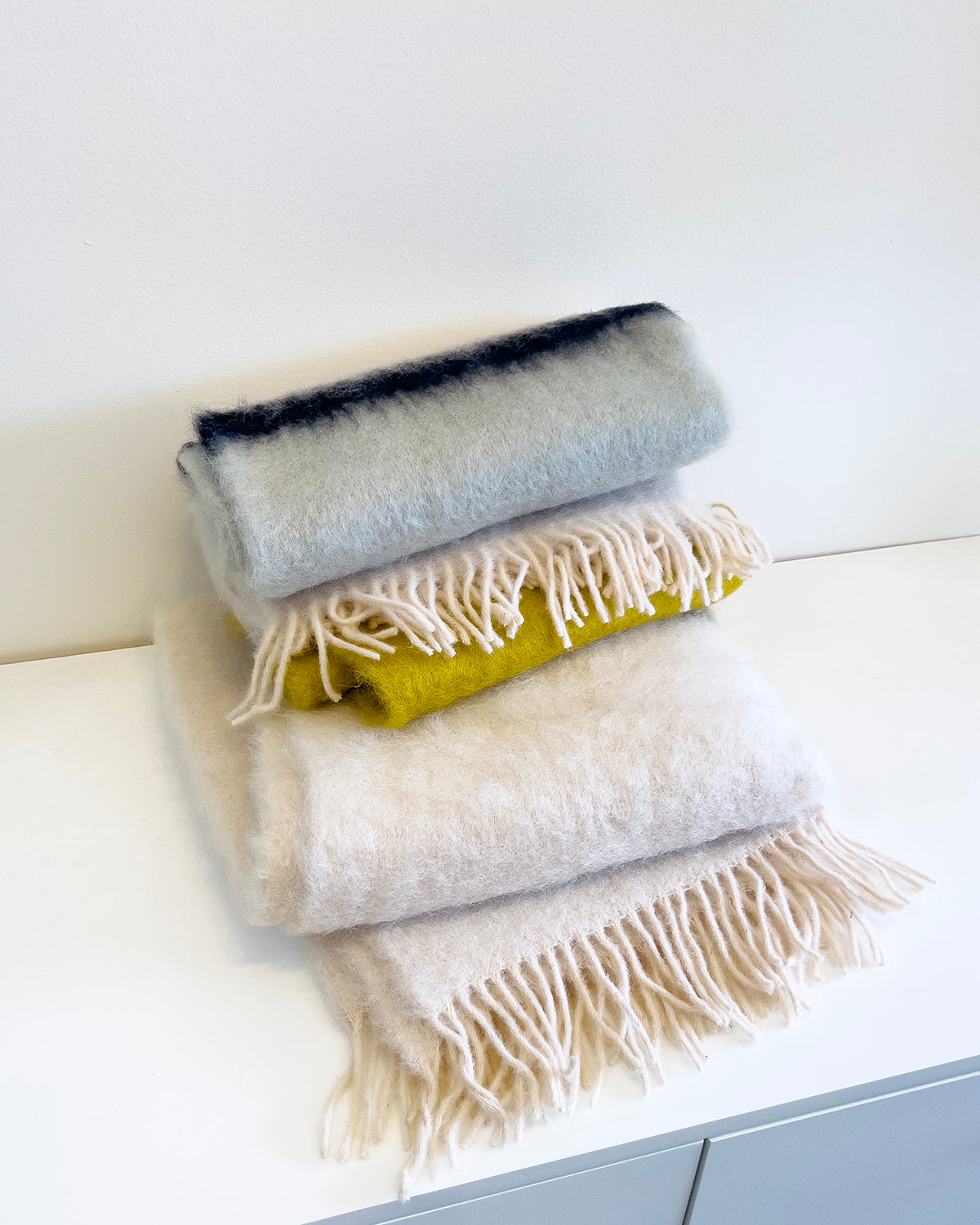 Mantas Ezcaray Color Block Mohair Blanket Throw atacama home | Heirloom Boulevard