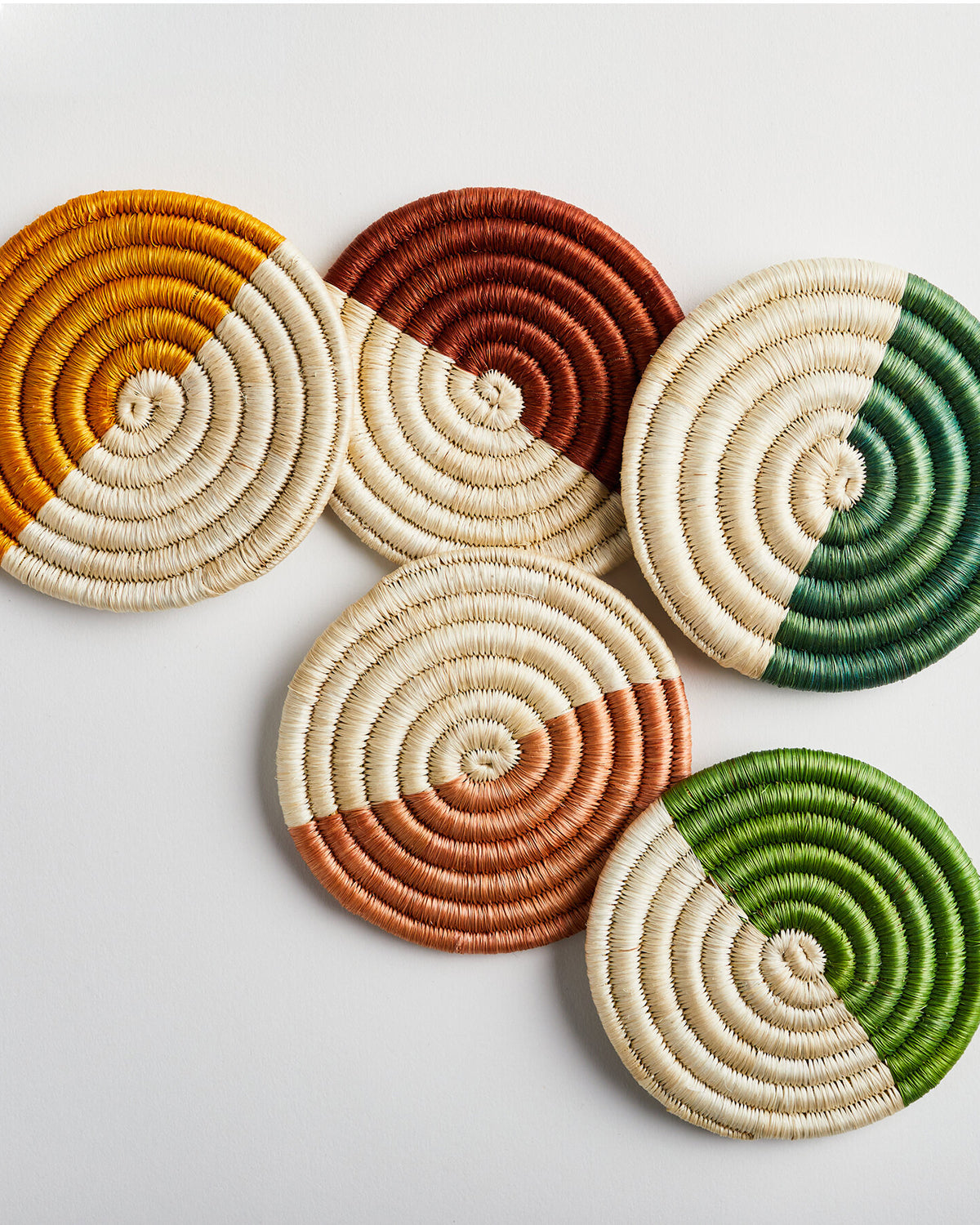Monserrate Woven Coaster Sets - 4 colors atacama home | Heirloom Boulevard