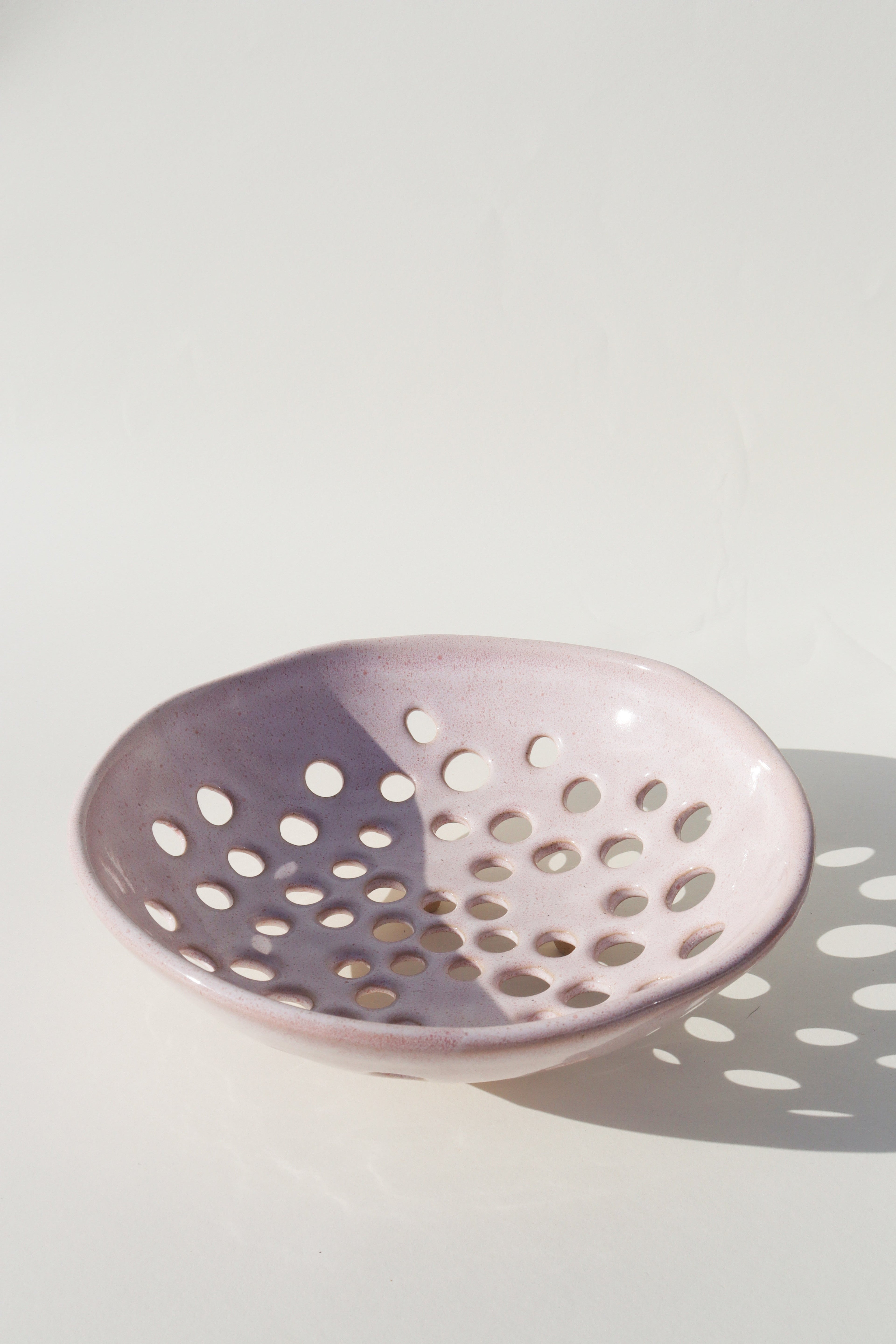 Glazed Garage Ceramics Newland Colander | Seashell | Heirloom Boulevard
