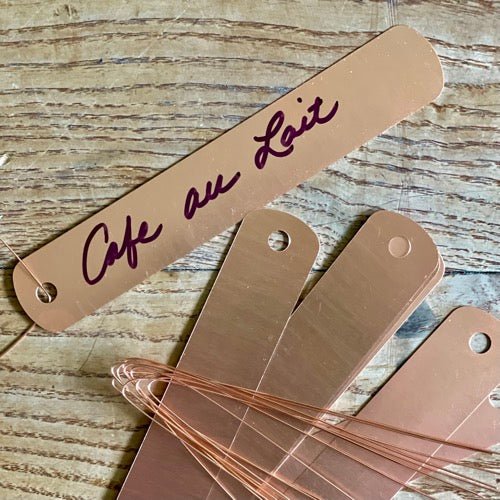 Copper Garden Tags with Wire - 5 inches | Heirloom Boulevard