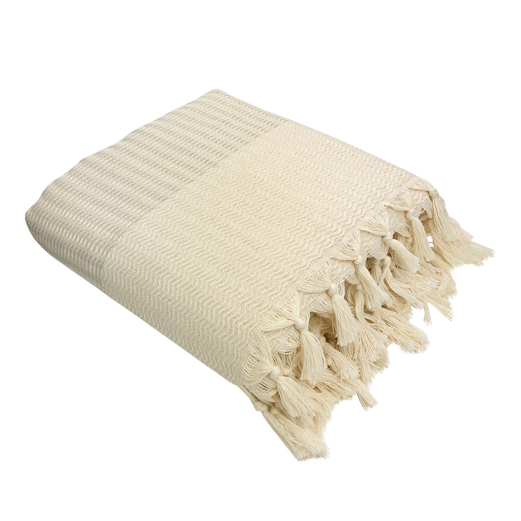 Plush Wavy Turkish Throw SLATE + SALT | Heirloom Boulevard