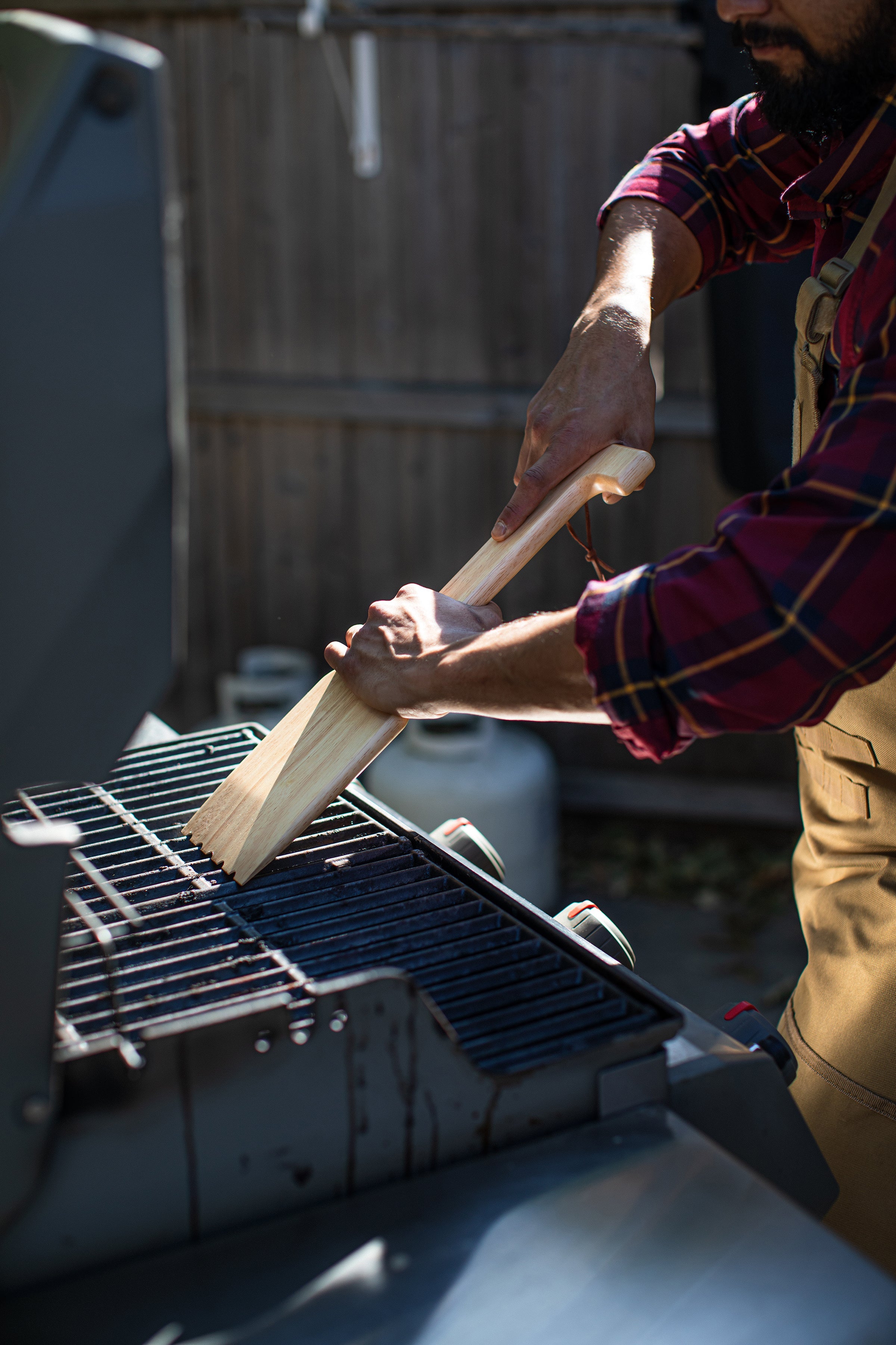 Oniva Hardwood BBQ Grill Scraper with Bottle Opener | Heirloom Boulevard