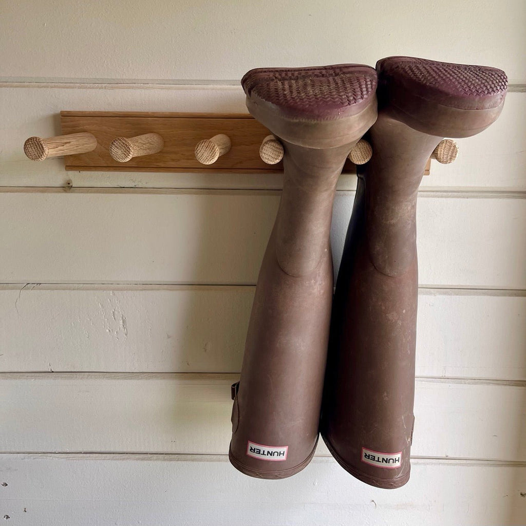 English Wellington Boot Rack - White Oak 2 Pair | Heirloom Boulevard