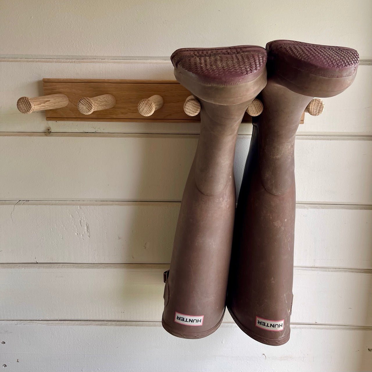 English Wellington Boot Rack - White Oak 2 Pair | Heirloom Boulevard