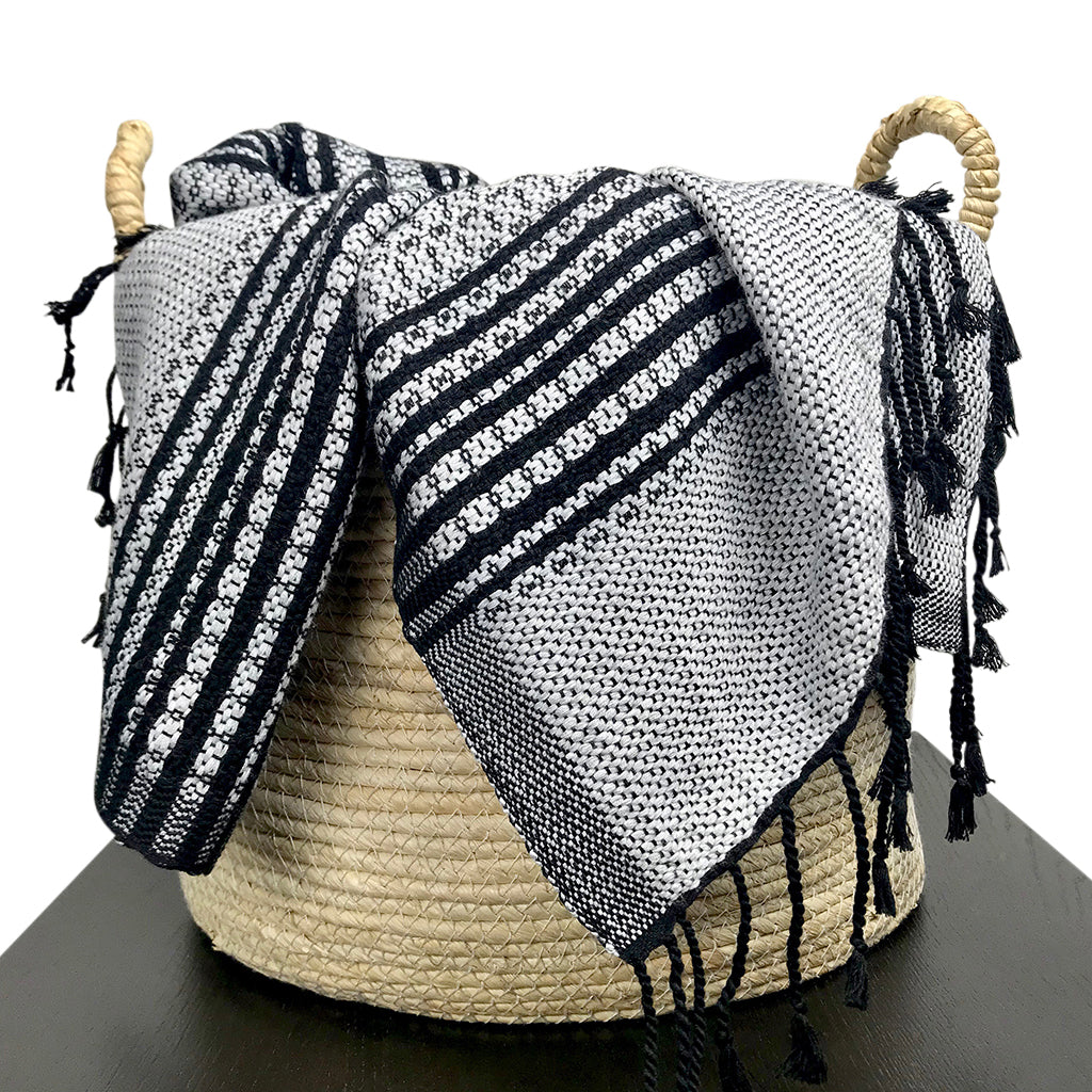 Cambodian Handloom Tapestry Throw SLATE + SALT | Heirloom Boulevard