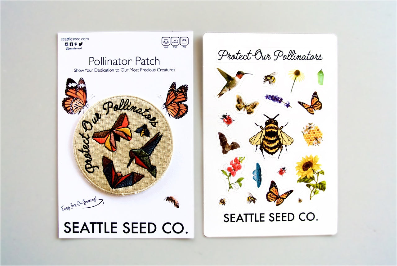 Seattle Seed Company Pollinator Pride Patch and Sticker Kit | Heirloom Boulevard
