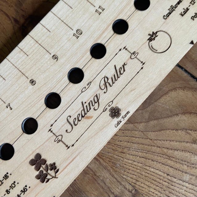 The Celtic Farm Garden Gift Set - American Hardwood Seed and Bed Ruler, Dibblers, Pot Tamper and Markers | Heirloom Boulevard