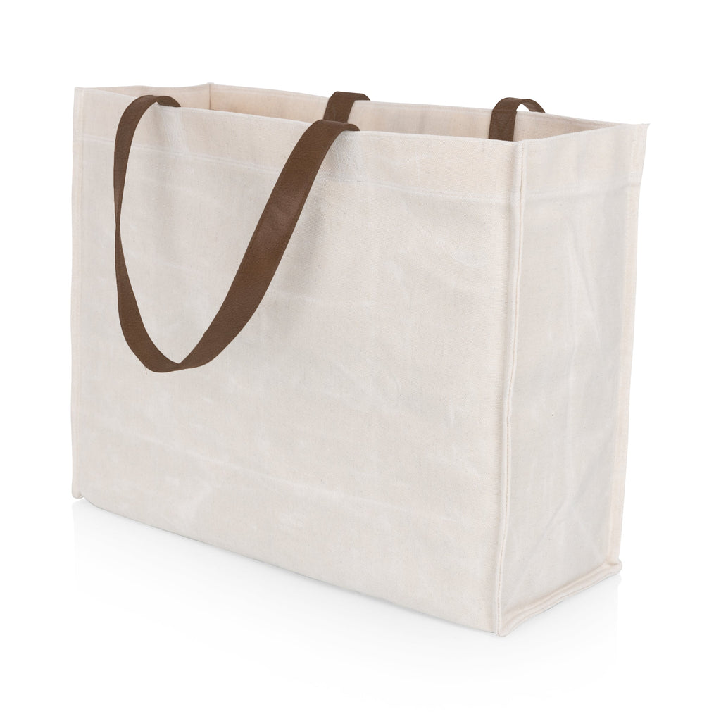 Legacy Market Waxed Canvas Tote with Leatherette Handles