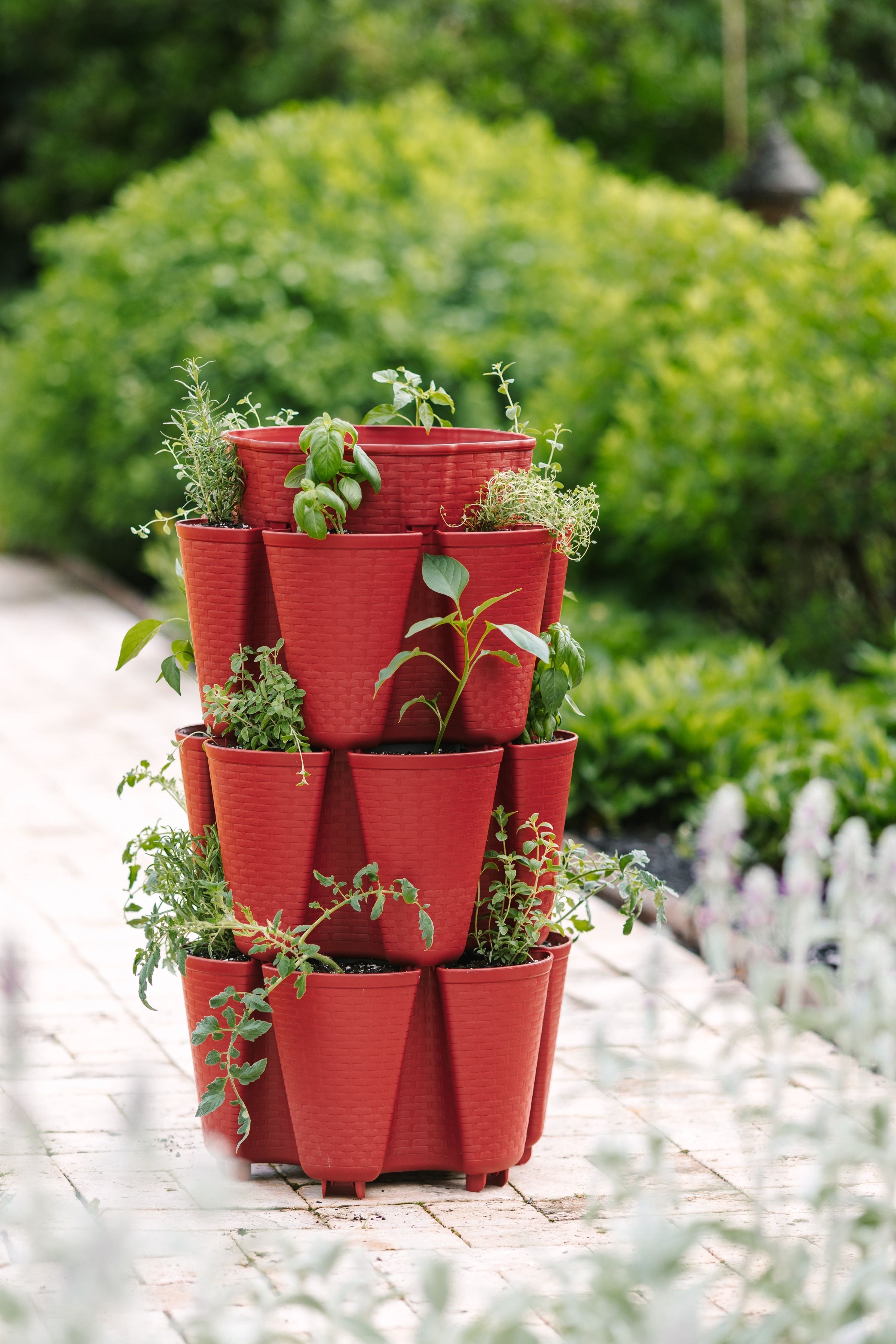 3 Tier GreenStalk Garden Original Vertical Planter - Basket Weave Texture