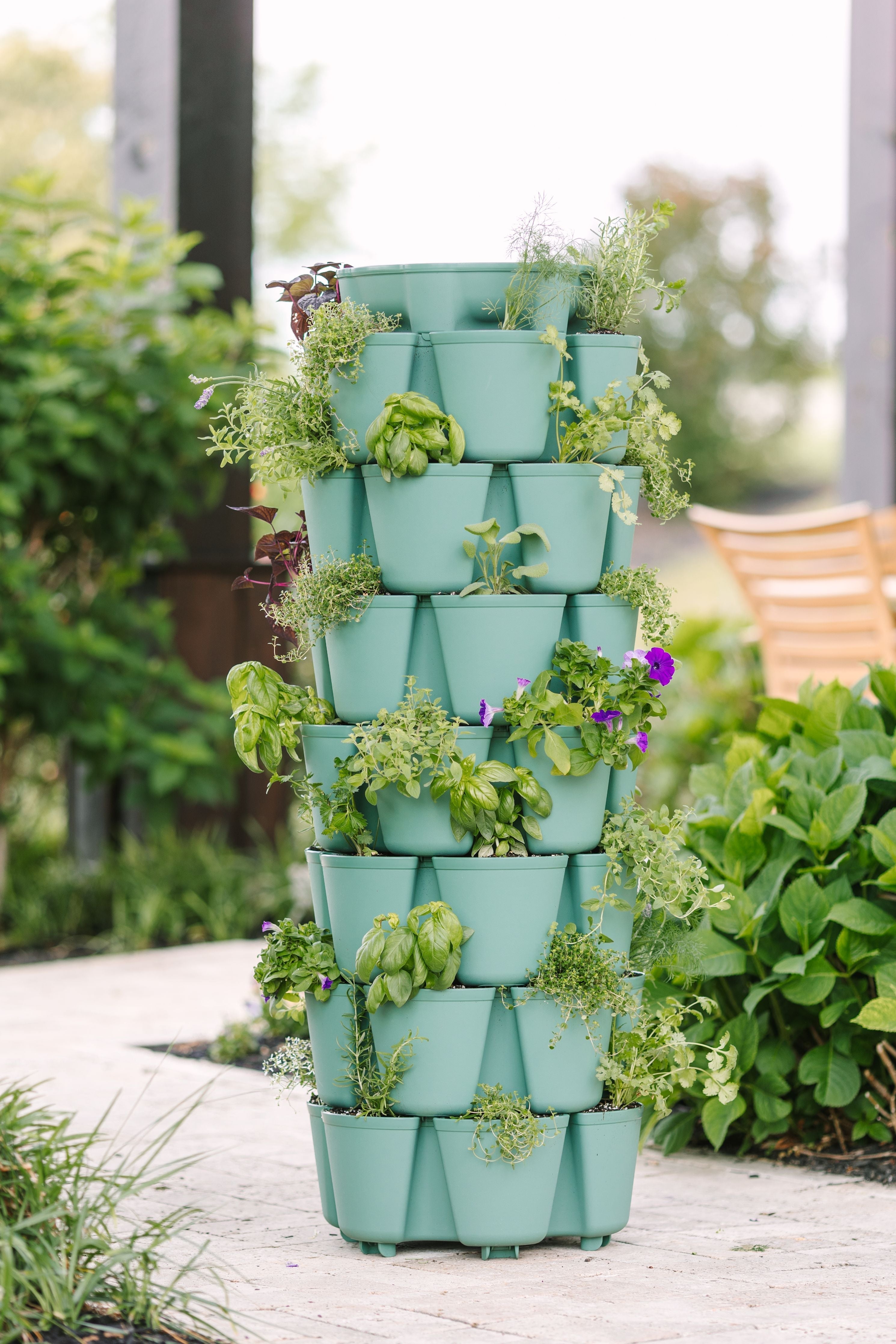 7 Tier GreenStalk Garden Leaf Vertical Planter - Basic Texture