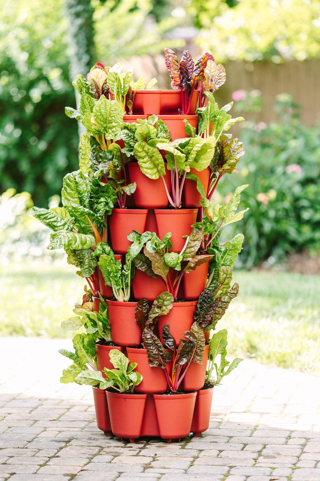 7 Tier GreenStalk Garden Leaf Vertical Planter - Basic Texture Tomato - Basic Texture | Heirloom Boulevard