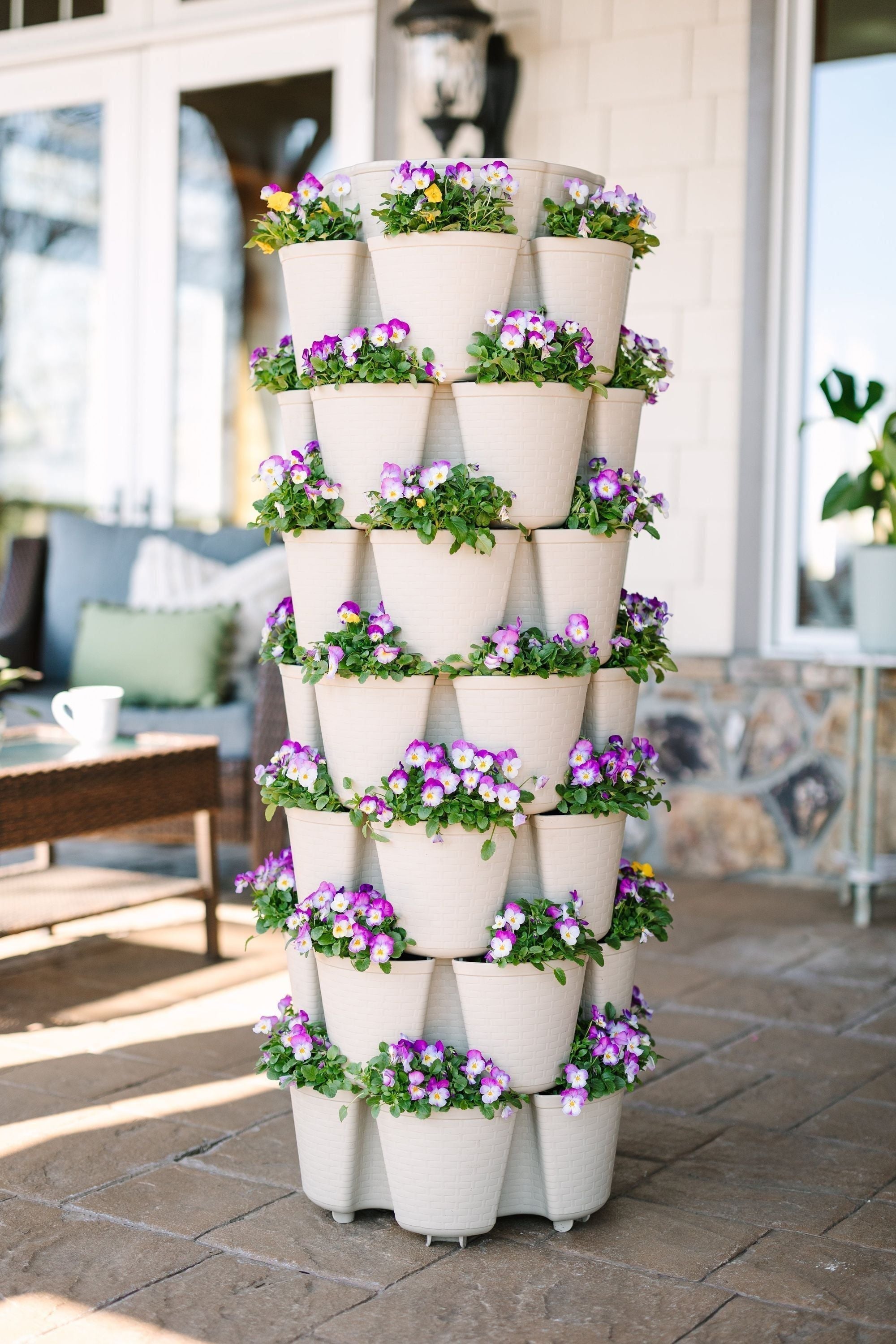 7 Tier GreenStalk Garden Leaf Vertical Planter - Basket Weave Texture | Heirloom Boulevard