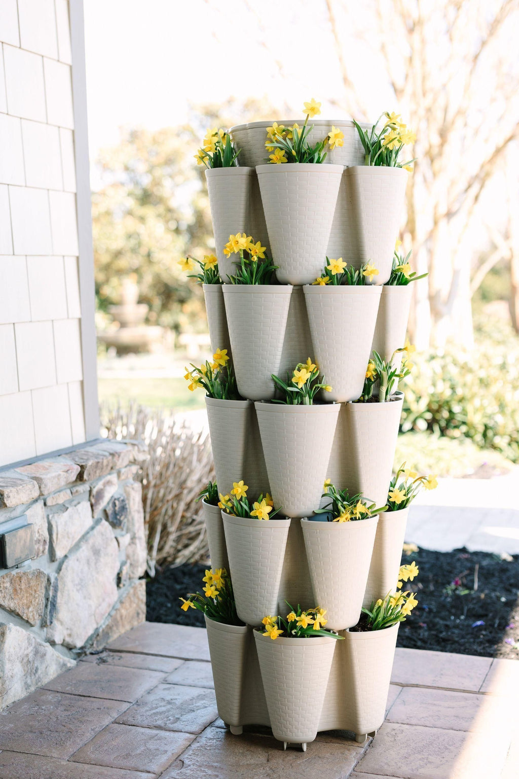 5 Tier GreenStalk Garden Original Vertical Planter - Basket Weave Texture | Heirloom Boulevard