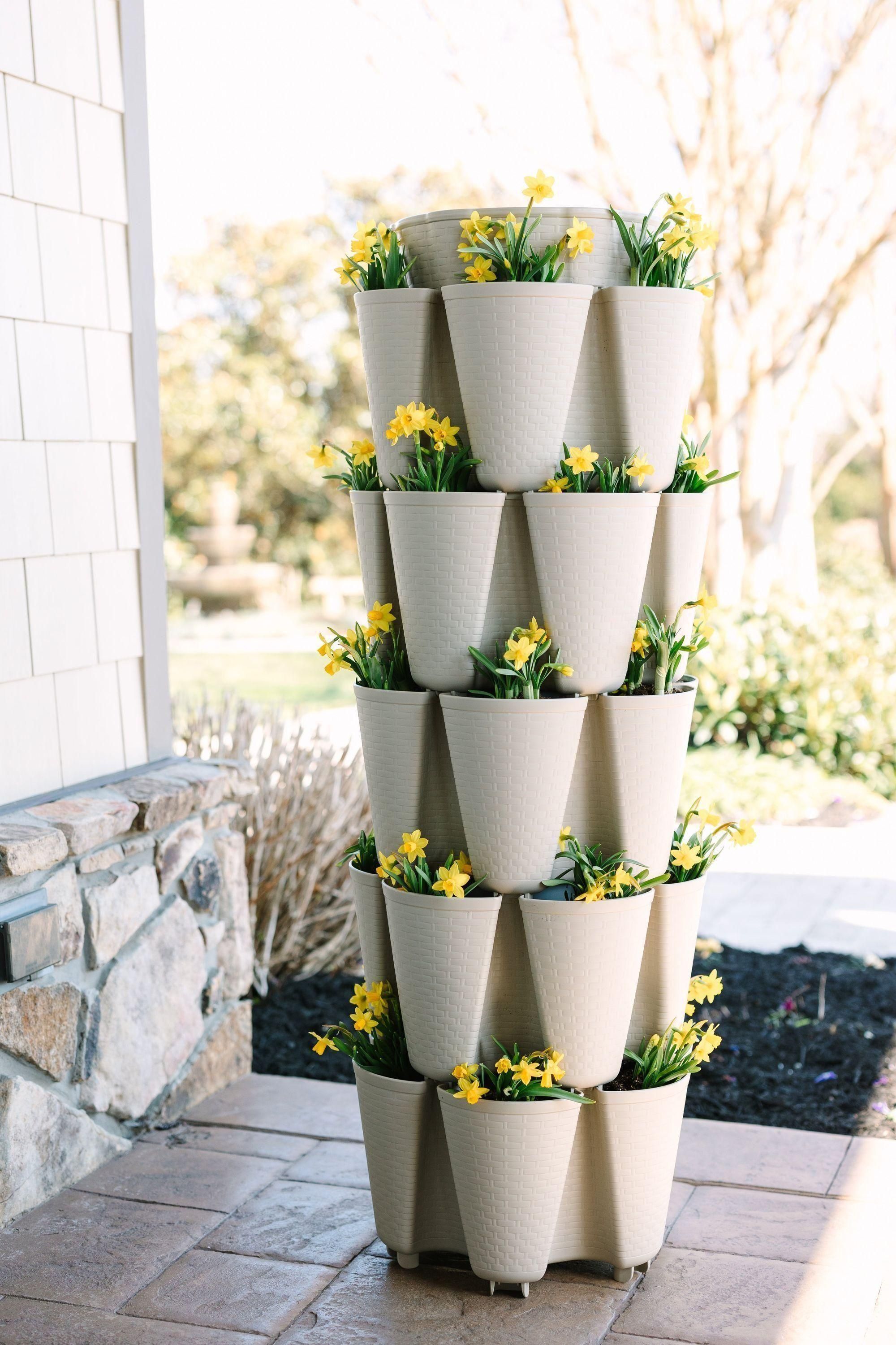 5 Tier GreenStalk Garden Original Vertical Planter - Basket Weave Texture | Heirloom Boulevard