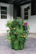 3 Tier GreenStalk Garden Original Vertical Planter - Basket Weave Texture Evergreen | Heirloom Boulevard