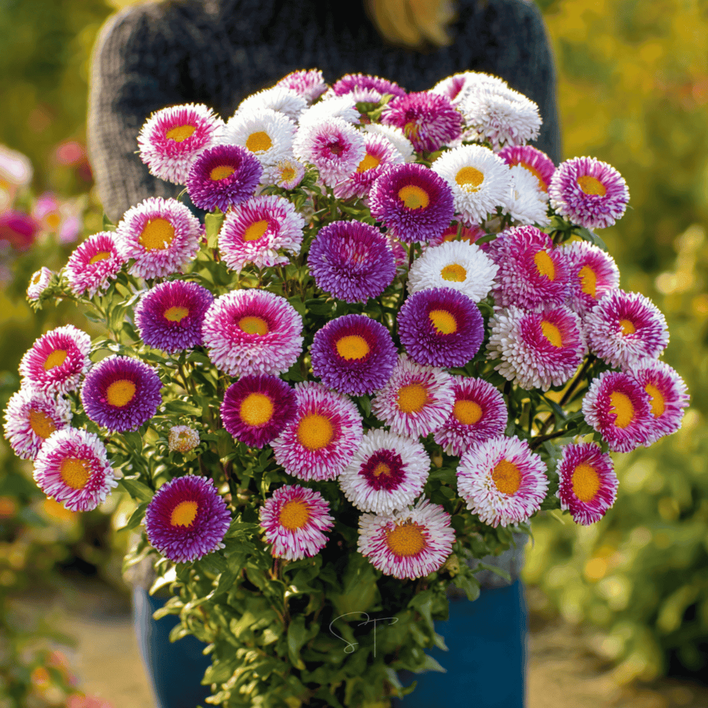 Southern Seeds Pompon Aster – 50 Seeds | Heirloom Boulevard