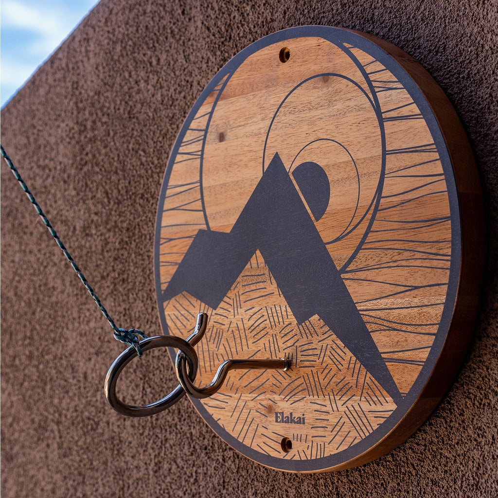 Elakai Hook and Ring Toss Game with Natural Wood Finish | Heirloom Boulevard