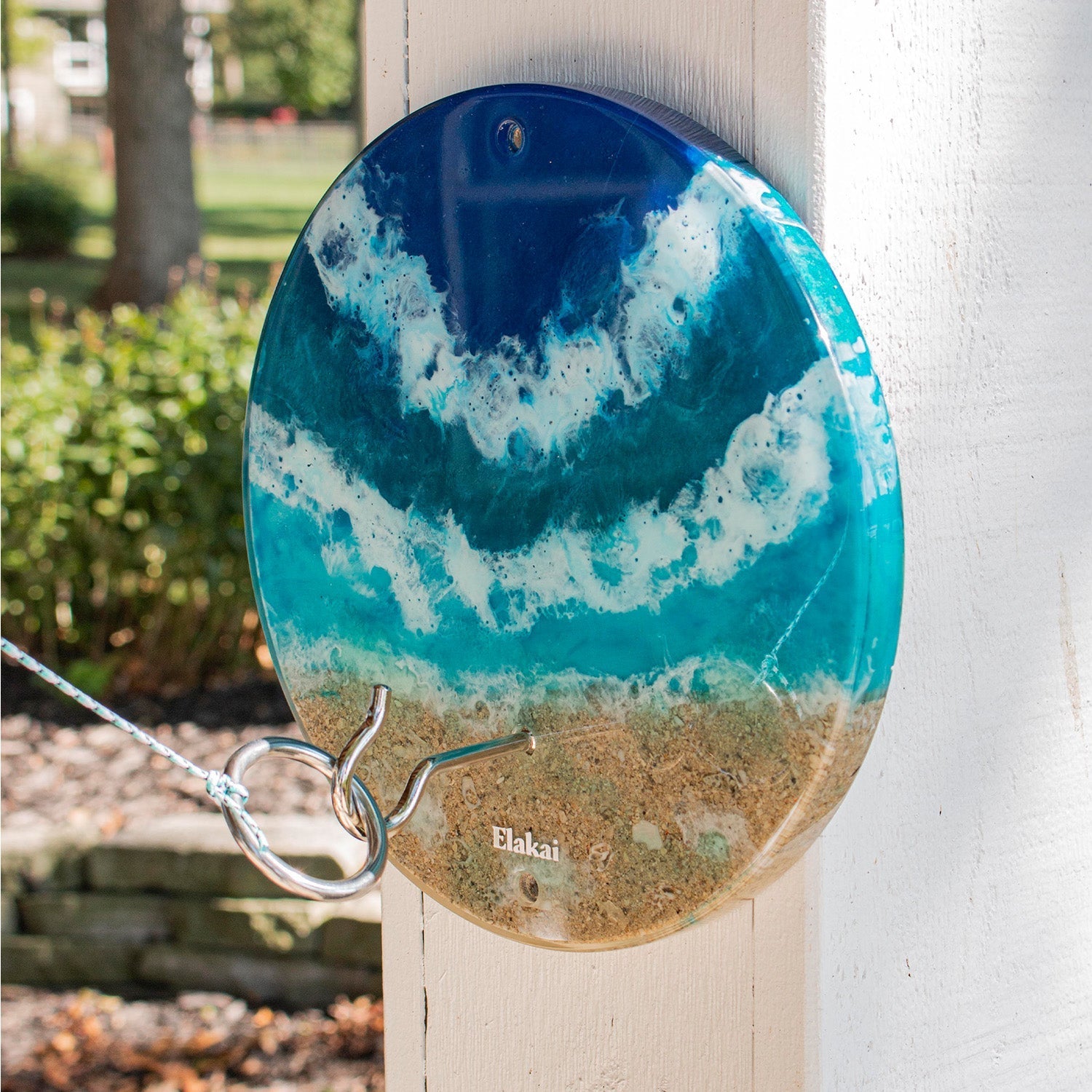 Elakai Hook and Ring Toss Game with Resin and Epoxy Finish | The Beach Hook and Ring Game | Heirloom Boulevard