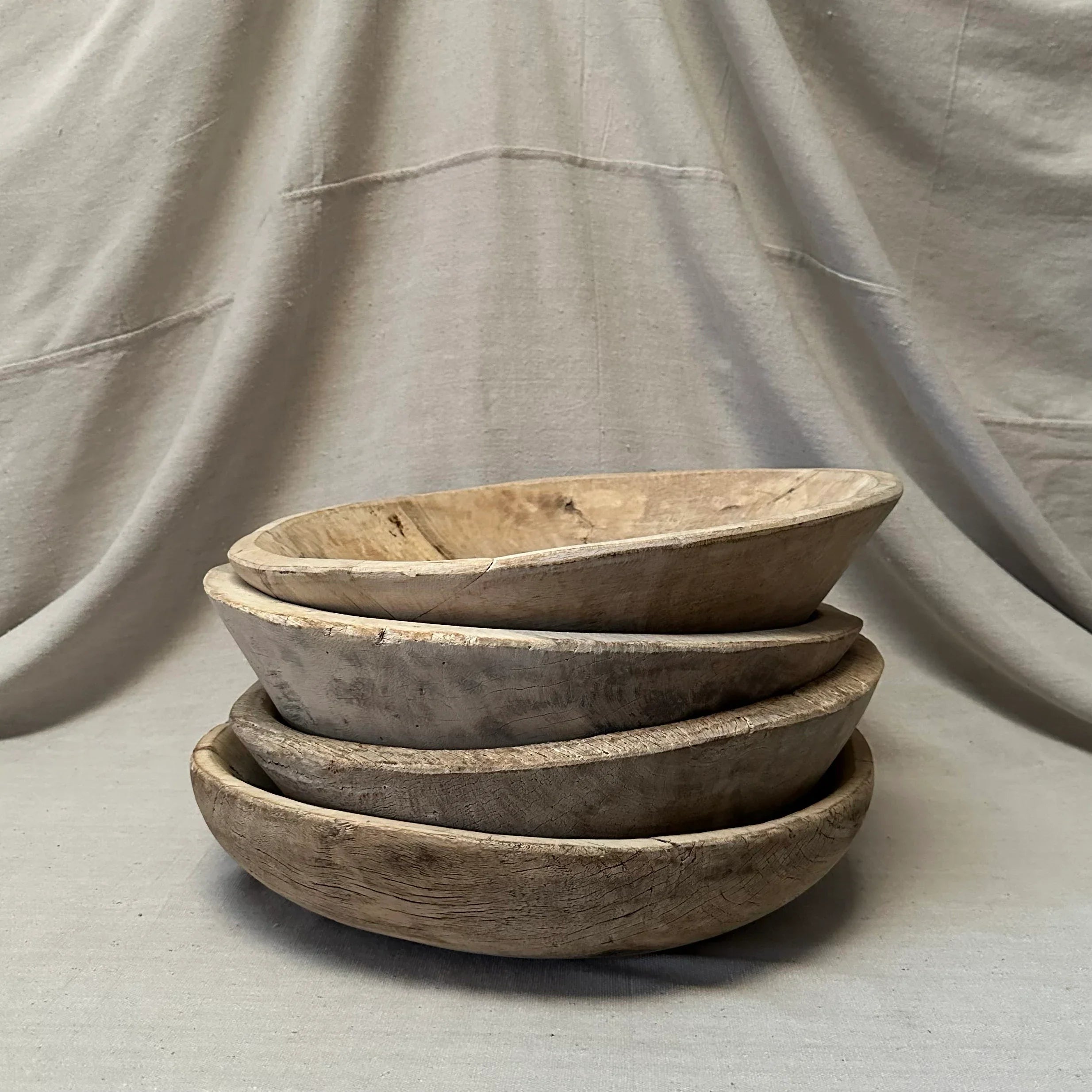 Antique Primitive Wooden Dough Bowl