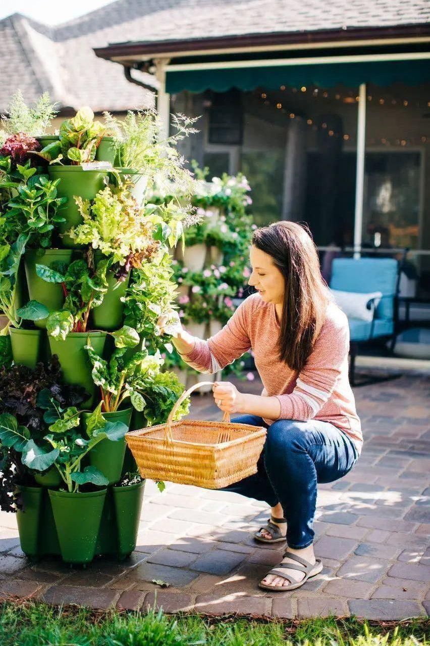 5 Tier GreenStalk Garden Original Vertical Planter - Basic Texture | Heirloom Boulevard