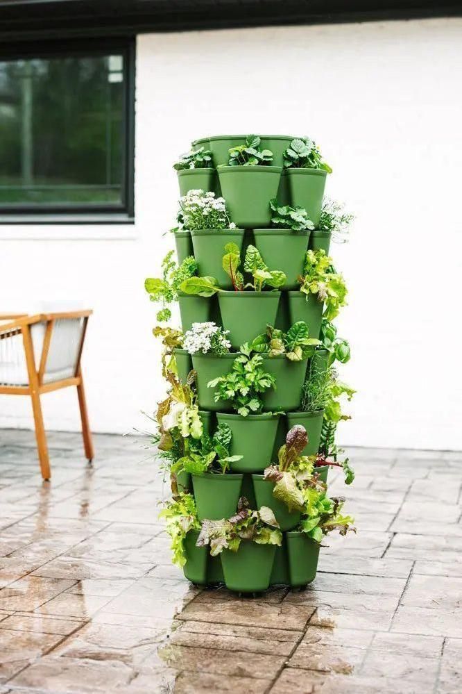 7 Tier GreenStalk Garden Leaf Vertical Planter - Basic Texture | Heirloom Boulevard