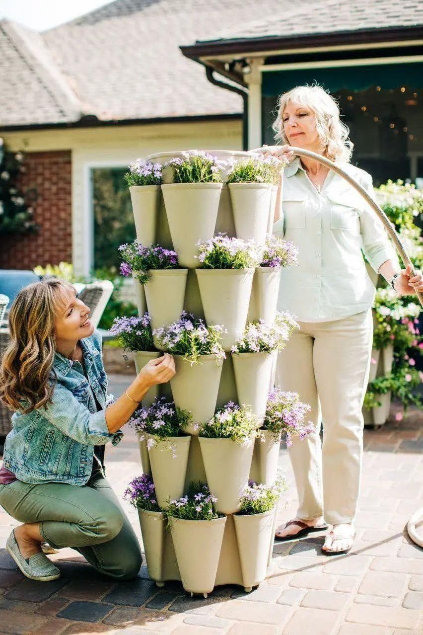 5 Tier GreenStalk Garden Original Vertical Planter - Basic Texture | Heirloom Boulevard