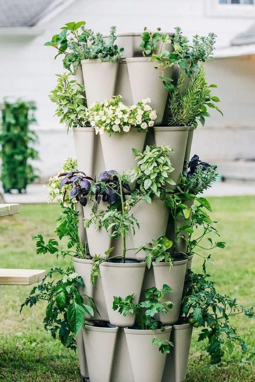 5 Tier GreenStalk Garden Original Vertical Planter - Basic Texture | Heirloom Boulevard
