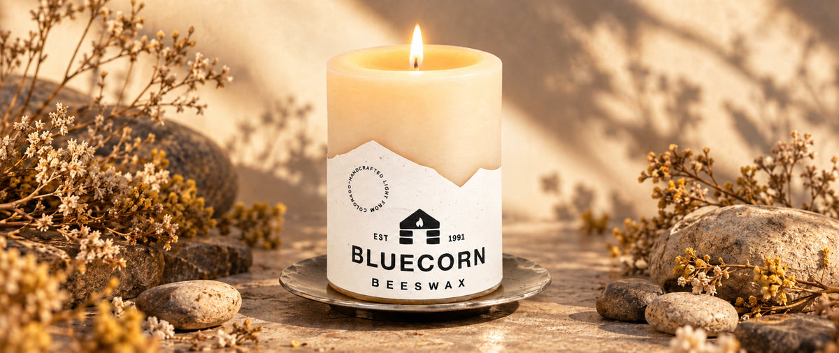 Ivory Pure Beeswax Pillar Candles | Heirloom Boulevard
