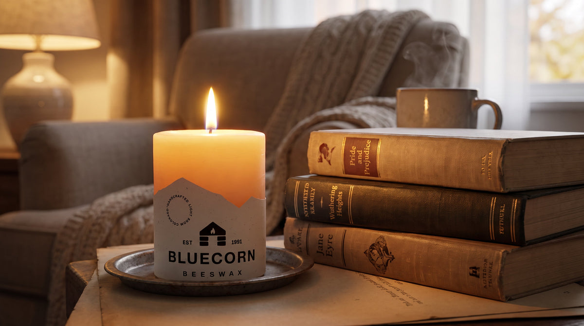 Ivory Pure Beeswax Pillar Candles | Heirloom Boulevard