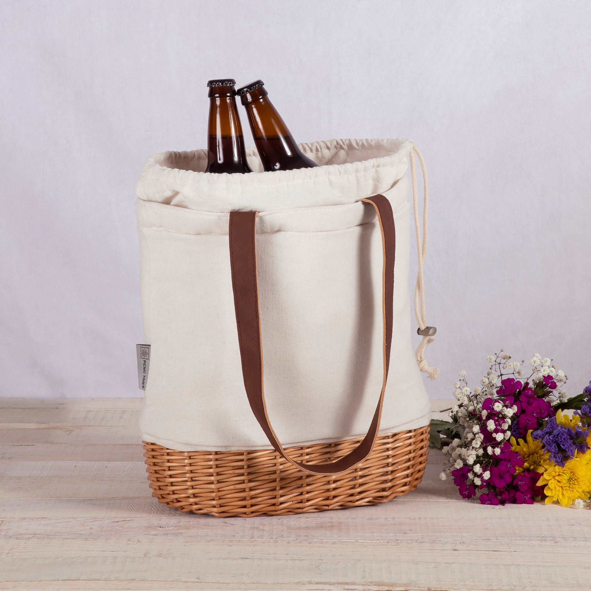Picnic Time Pico Willow and Canvas Lunch Basket | Heirloom Boulevard